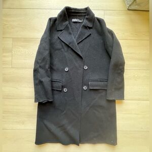 Zara Charcoal Wool Coat